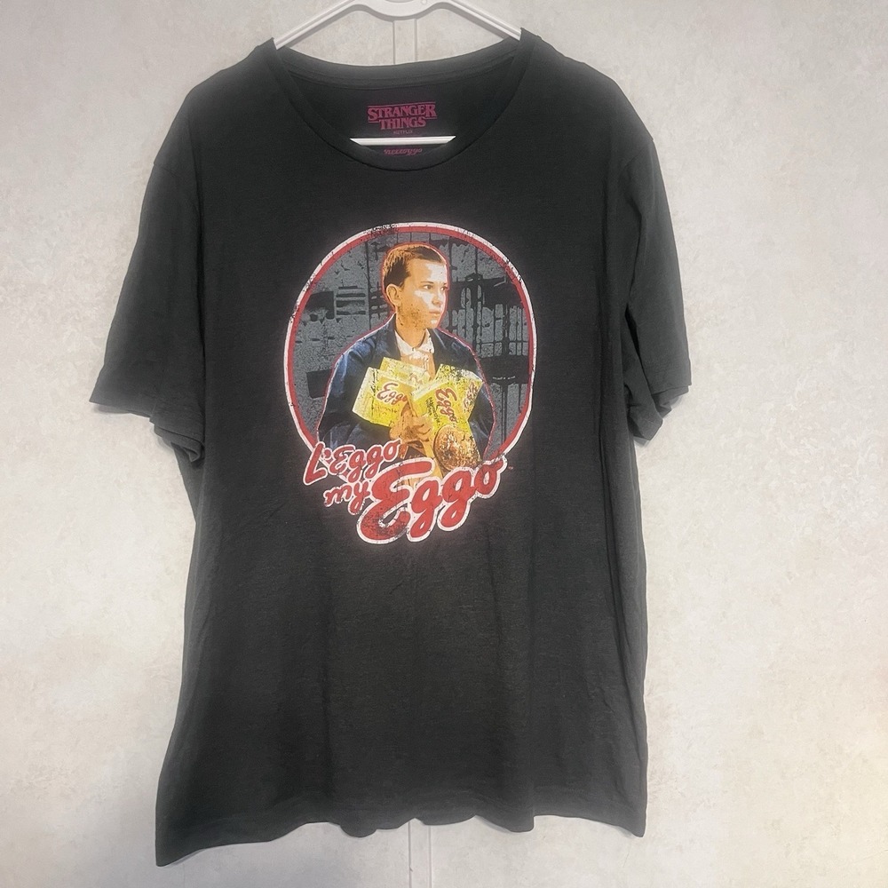 Stranger Things L'eggo my Eggo Waffle X Netflix Shirt Eleven Colab Rare!‎ 2XL